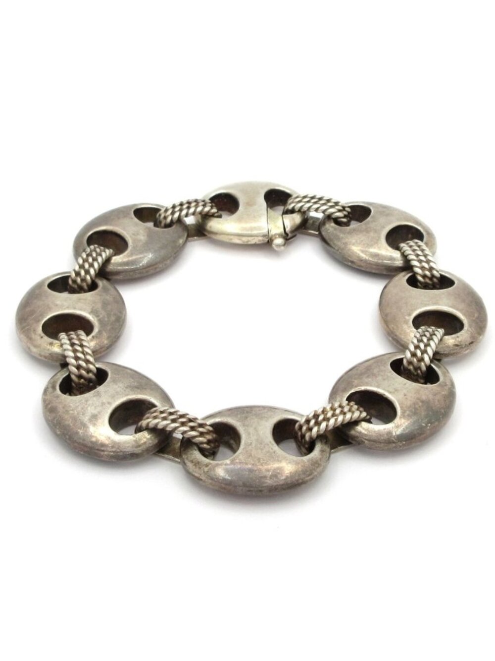 Hermes Bracelet Schrois GM Silver Crab Mark 8 Links